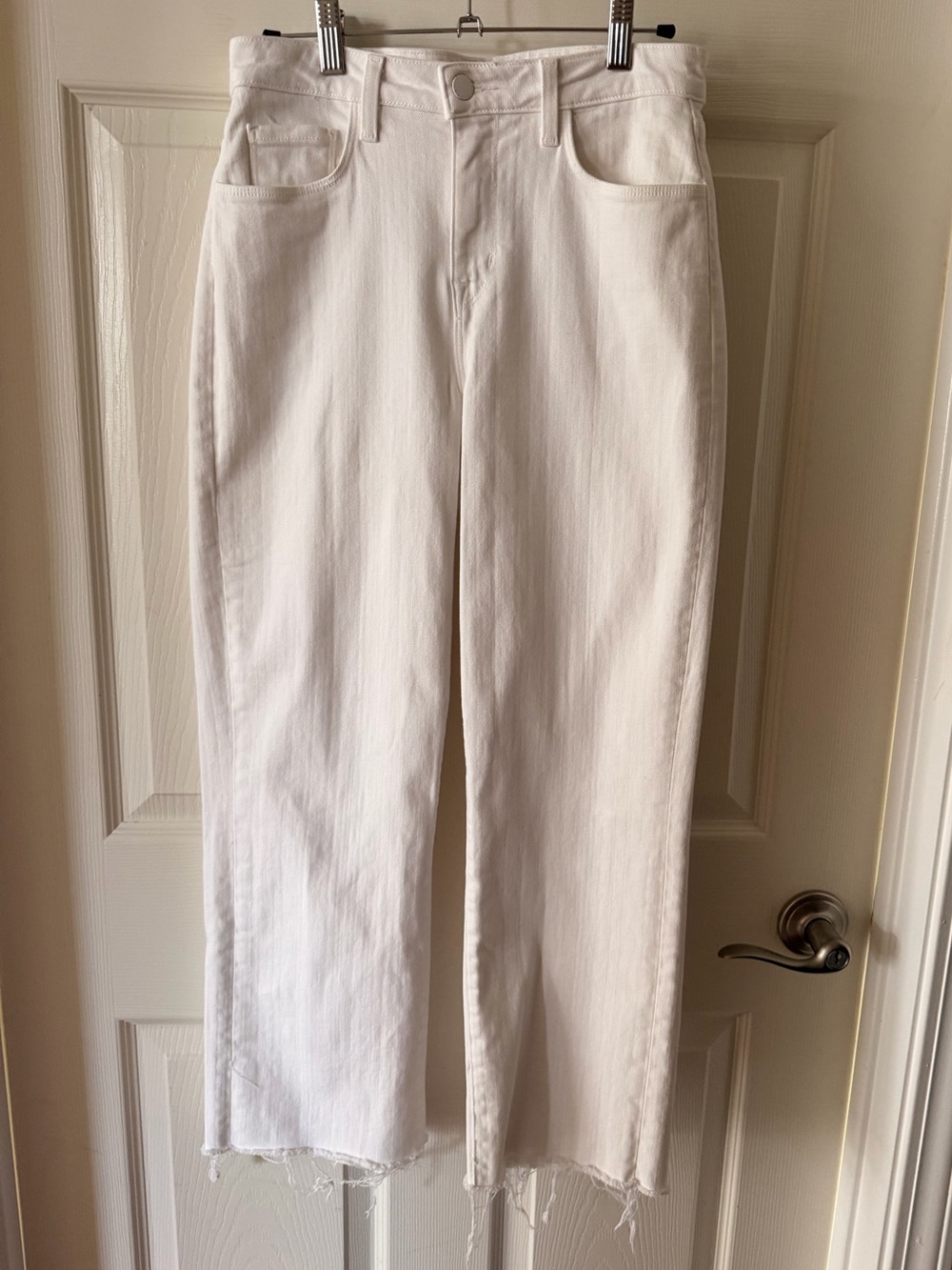 L'AGENCE White Straight High-Rise Jeans